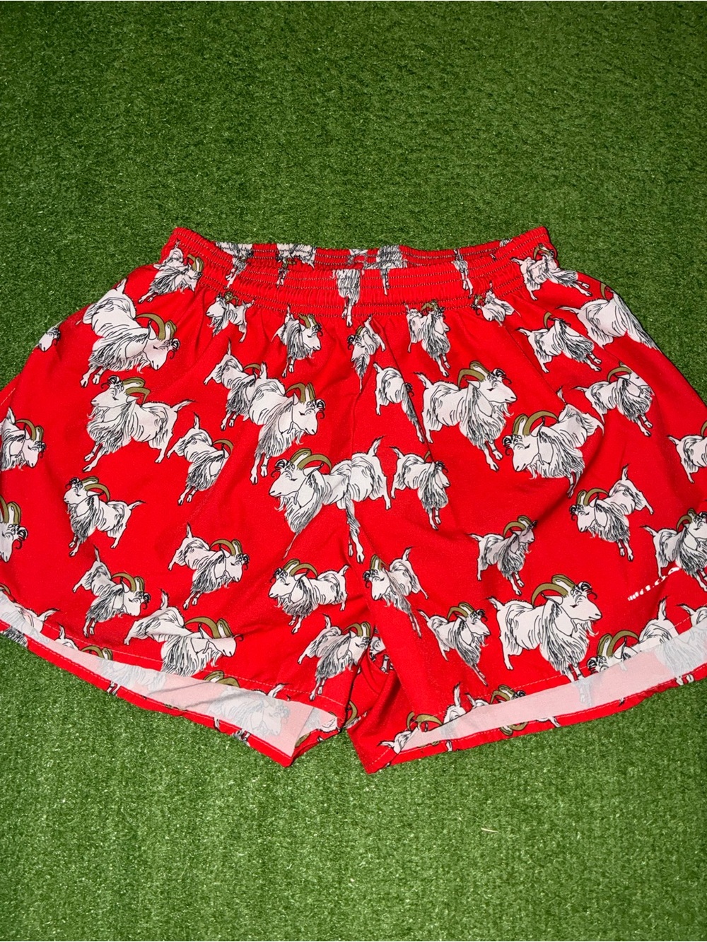 BOA Women's Red Goat-Print Athletic Shorts